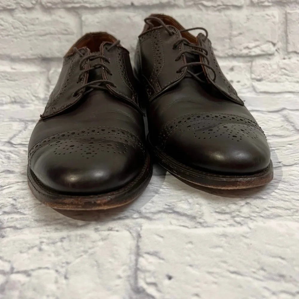 Allen Edmonds 6th avenue cap toe semi brogue derby men’s shoes size 11 brown